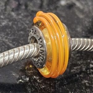 PANDORA Orange Ribbon Charm No. 790621